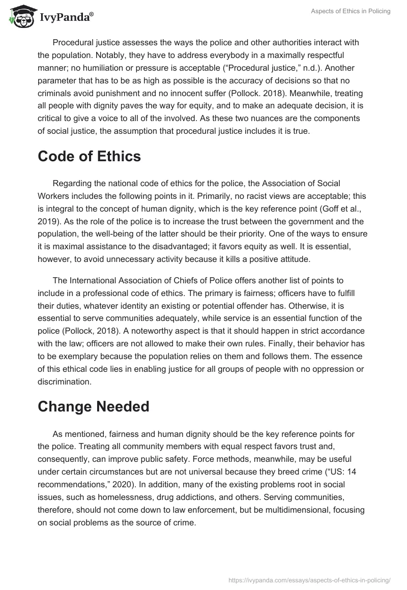 Aspects of Ethics in Policing. Page 2