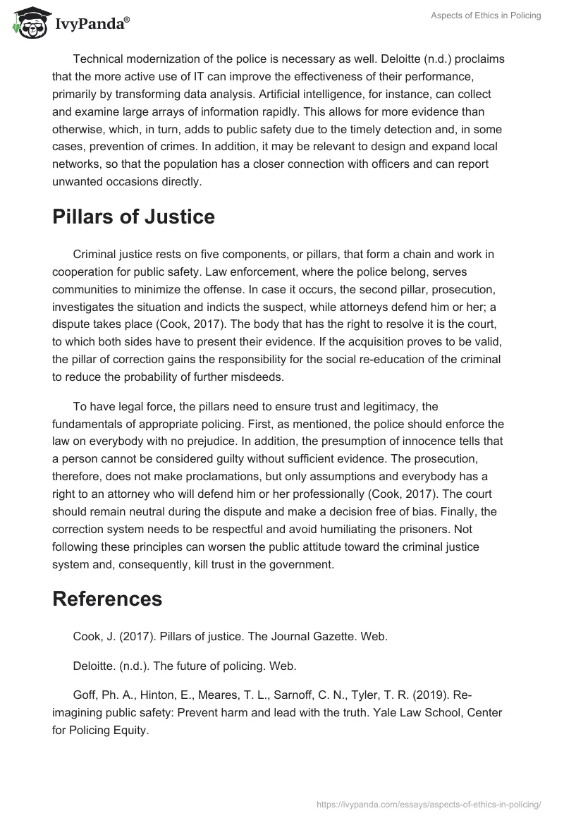 Aspects of Ethics in Policing. Page 3