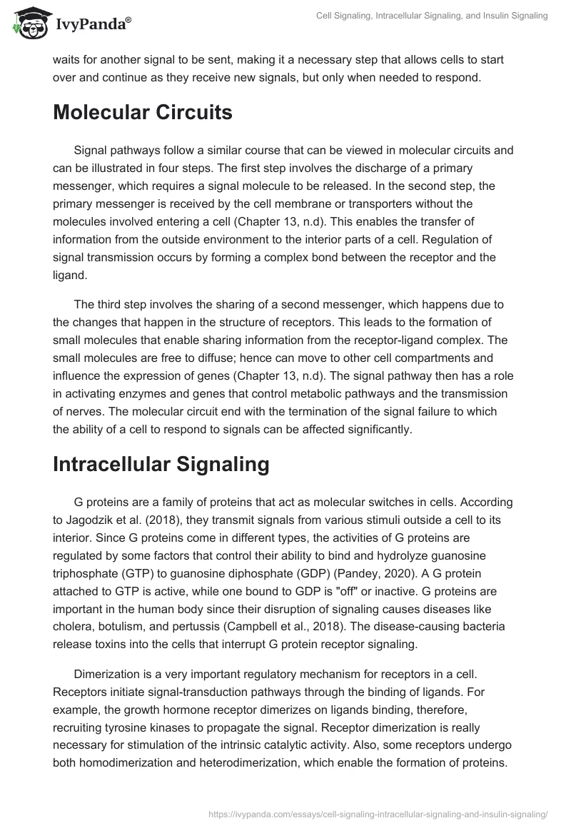 Cell Signaling, Intracellular Signaling, and Insulin Signaling. Page 2