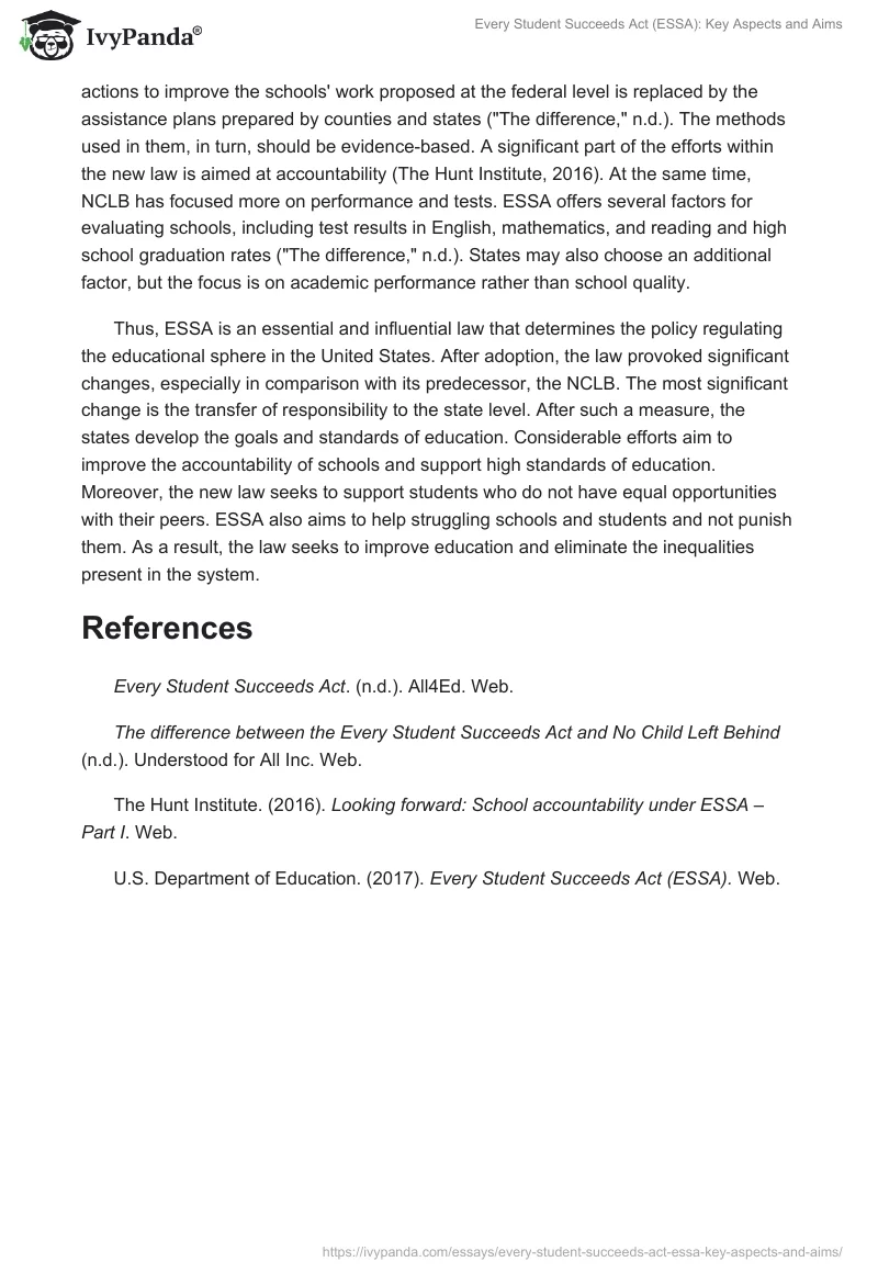 Every Student Succeeds Act (ESSA): Key Aspects and Aims. Page 2