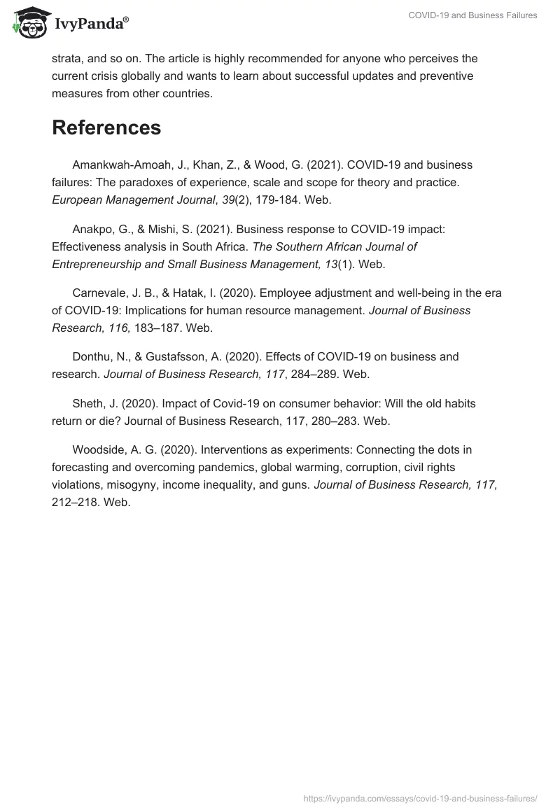 COVID-19 and Business Failures. Page 4