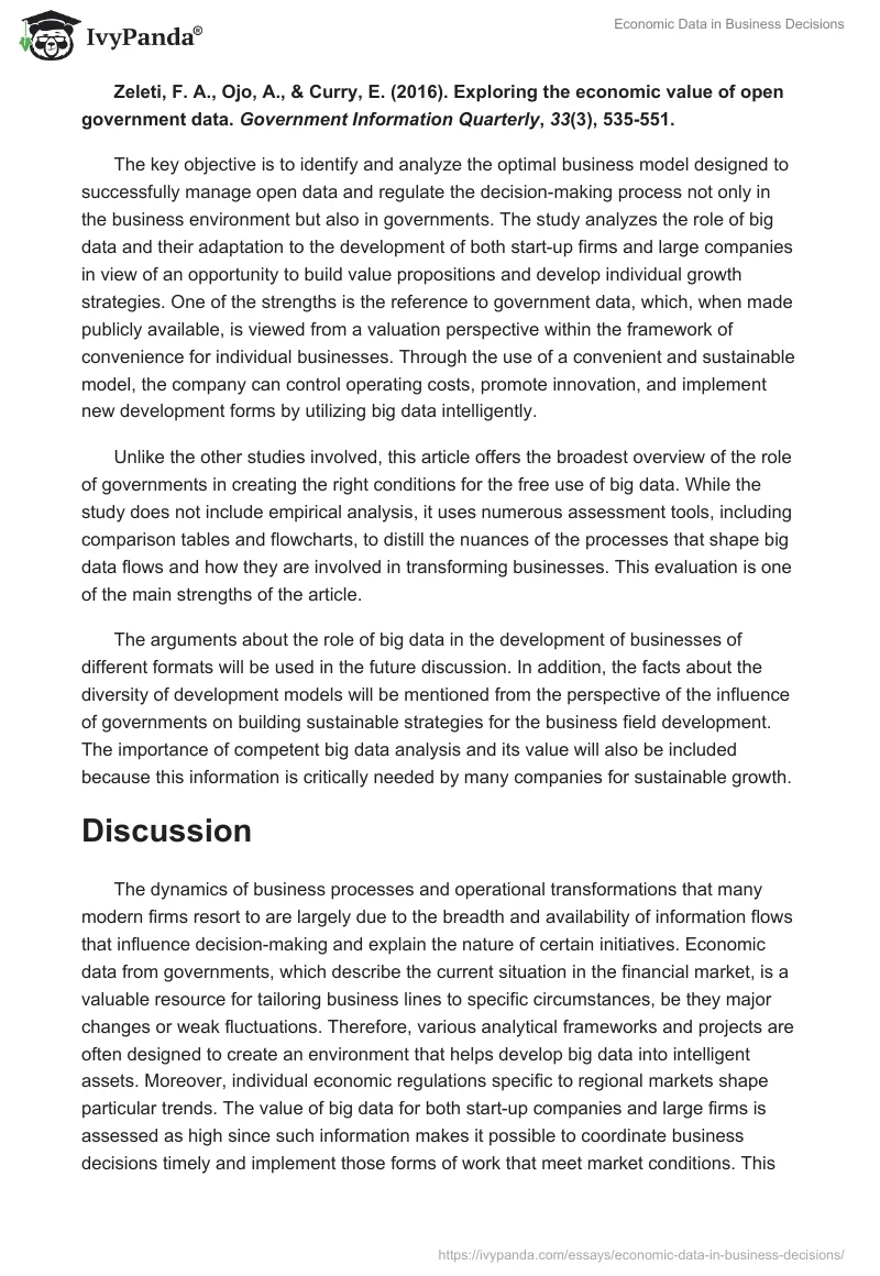 Economic Data in Business Decisions. Page 4