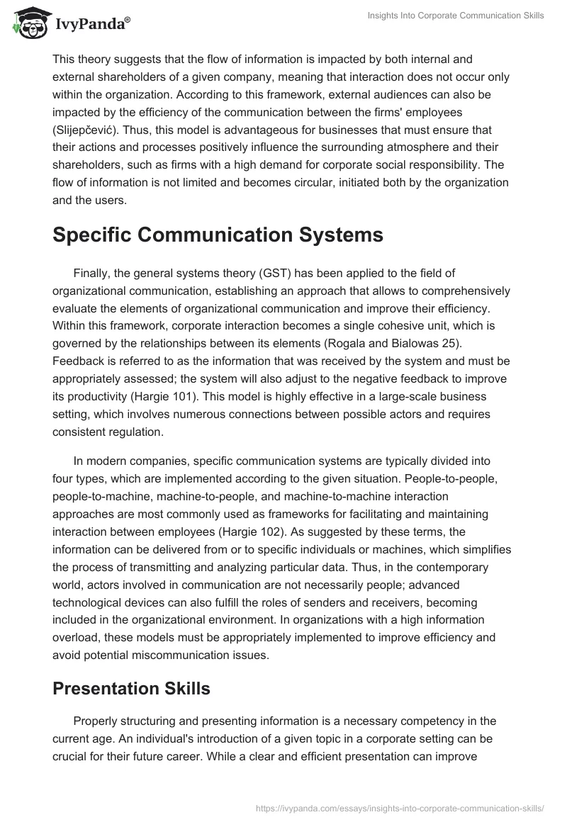 Insights Into Corporate Communication Skills. Page 4