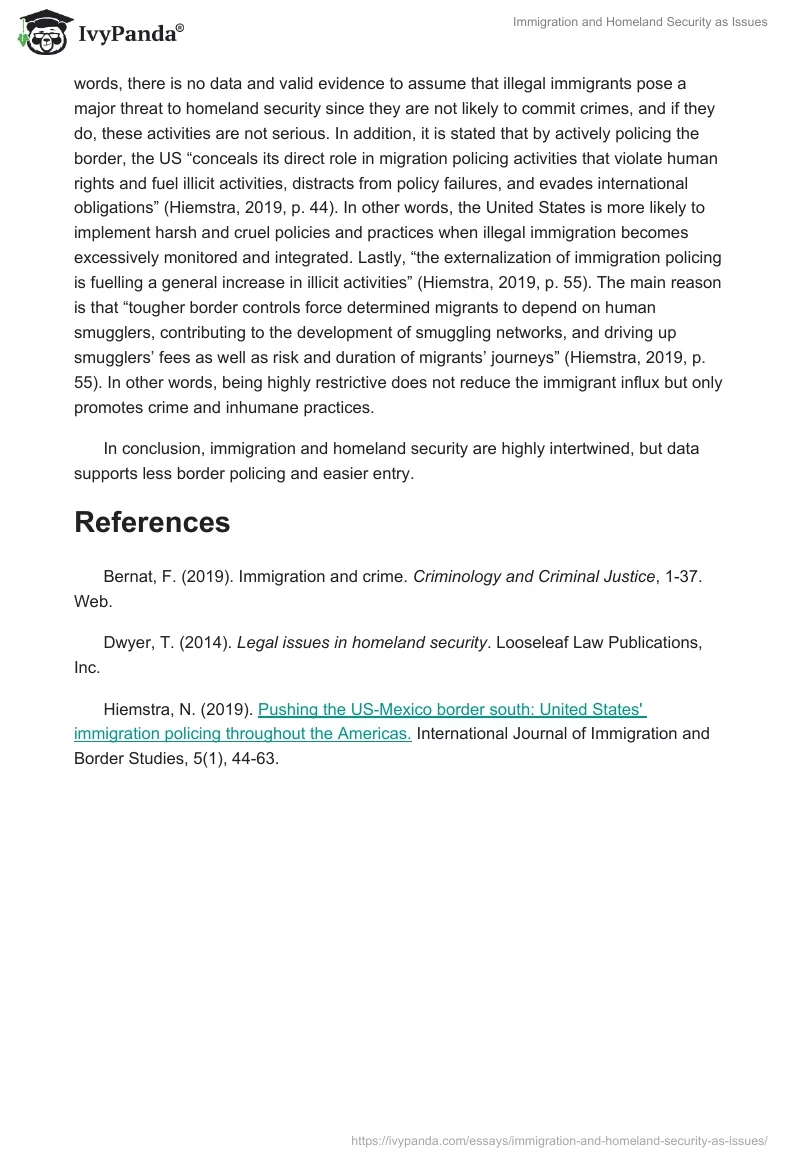 Immigration and Homeland Security as Issues. Page 2