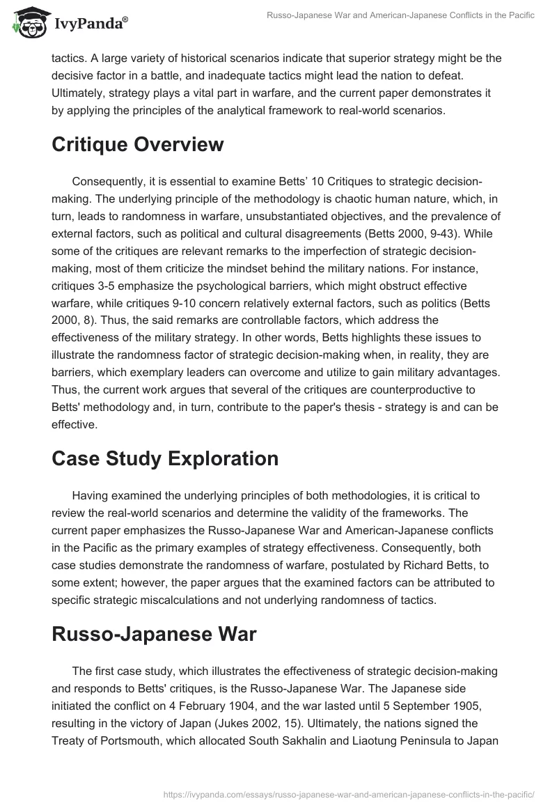 Russo-Japanese War and American-Japanese Conflicts in the Pacific. Page 2