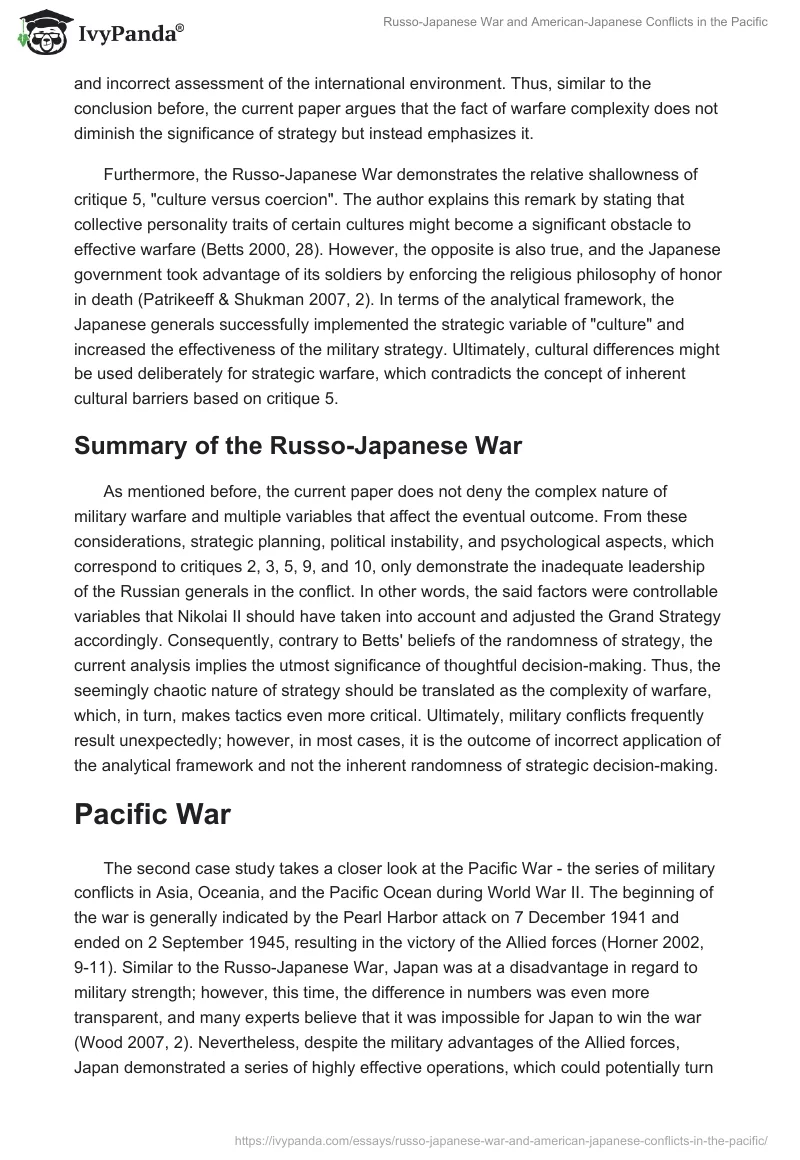 Russo-Japanese War and American-Japanese Conflicts in the Pacific. Page 5
