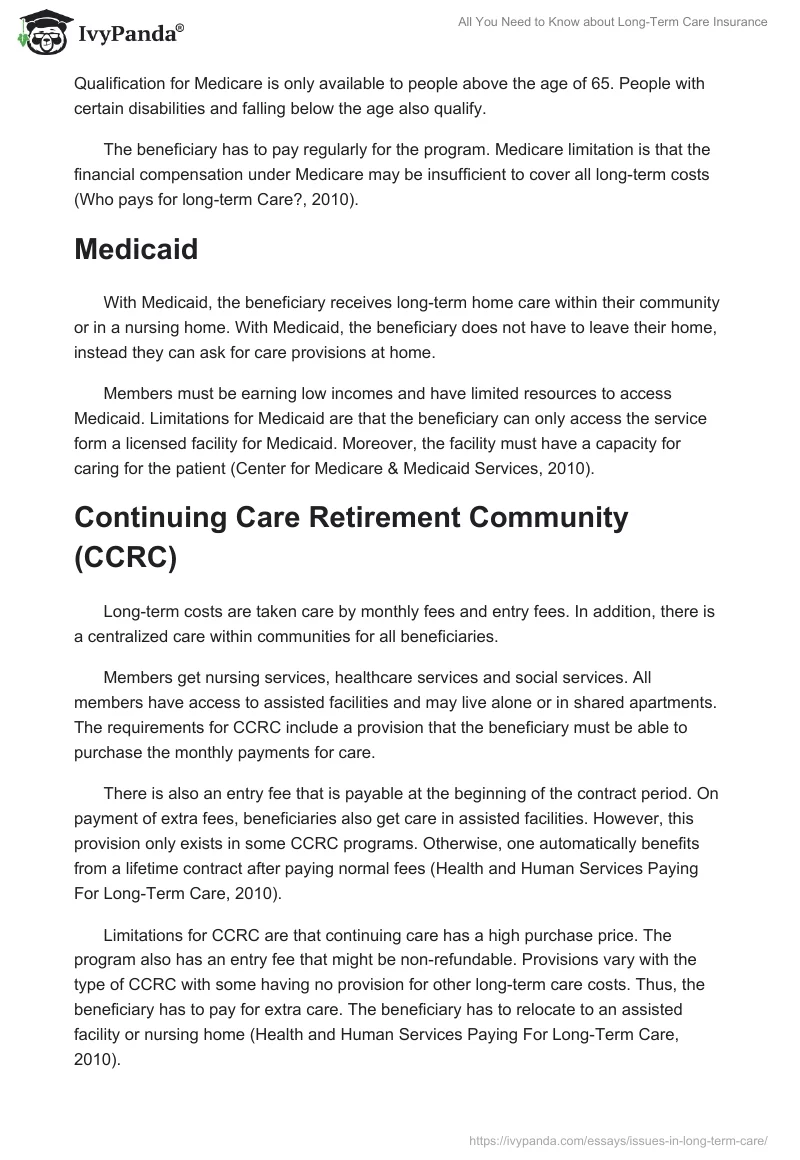 All You Need to Know about Long-Term Care Insurance. Page 2