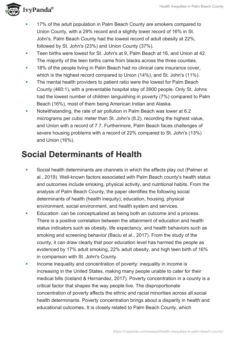 Health Inequities in Palm Beach County. Page 5