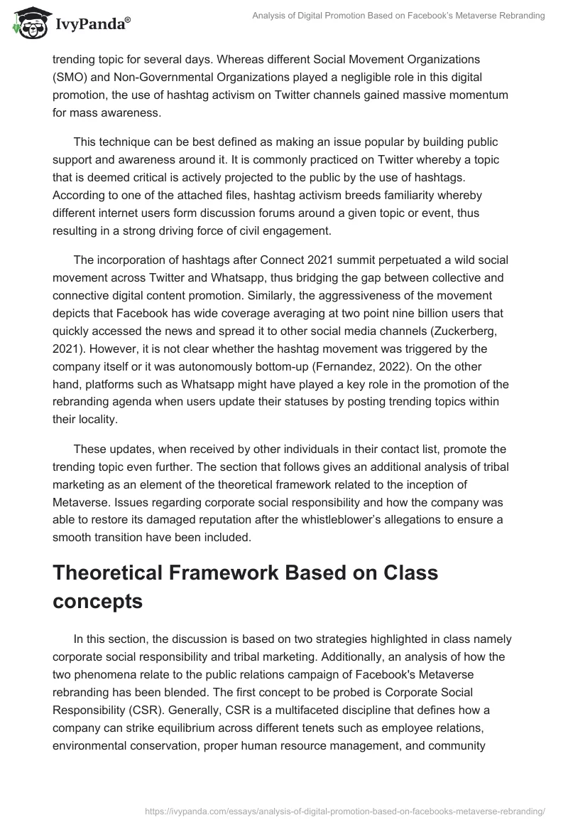 Analysis of Digital Promotion Based on Facebook’s Metaverse Rebranding. Page 5