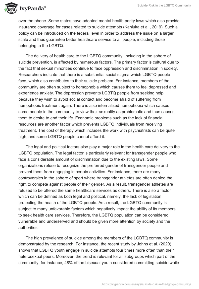 Suicide Risk in the LGBTQ Community. Page 2