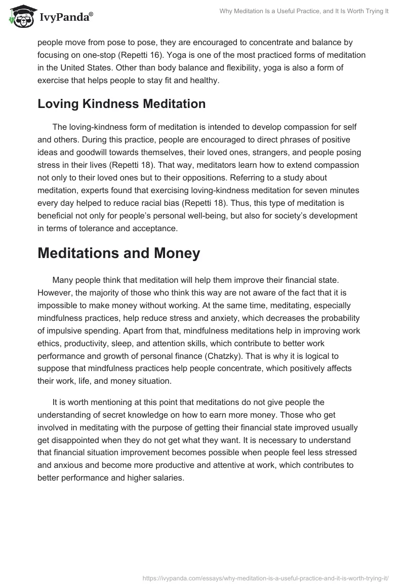 Why Meditation Is a Useful Practice, and It Is Worth Trying It. Page 3