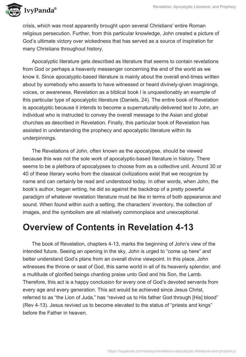 Revelation, Apocalyptic Literature, and Prophecy. Page 2