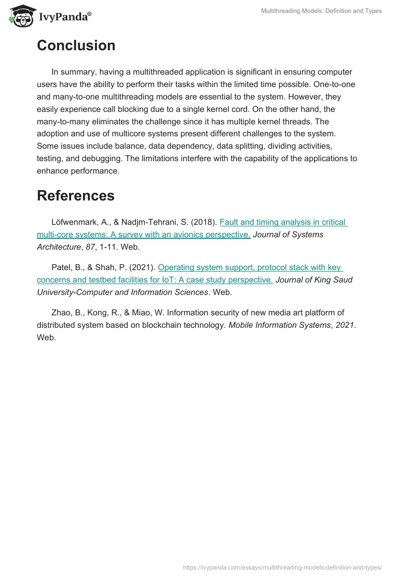 Multithreading Models: Definition and Types. Page 3
