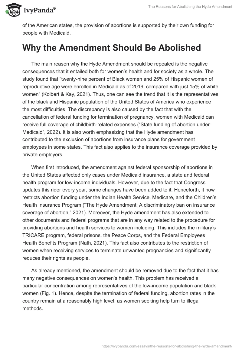 The Reasons for Abolishing the Hyde Amendment. Page 2