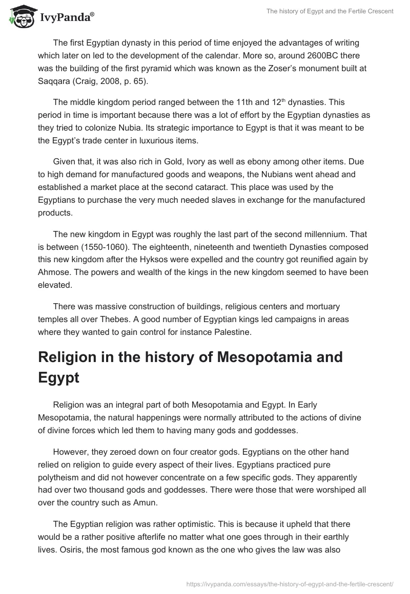 The history of Egypt and the Fertile Crescent. Page 2