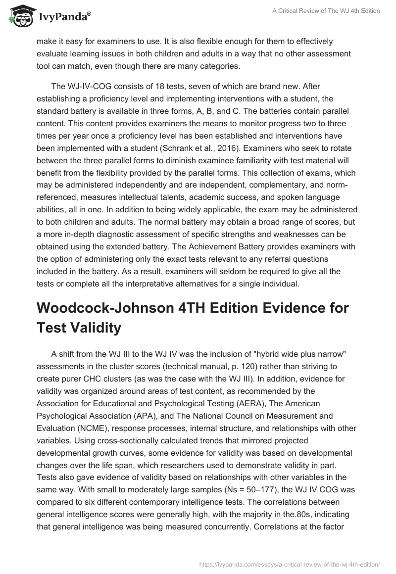A Critical Review of "The WJ 4th Edition". Page 2