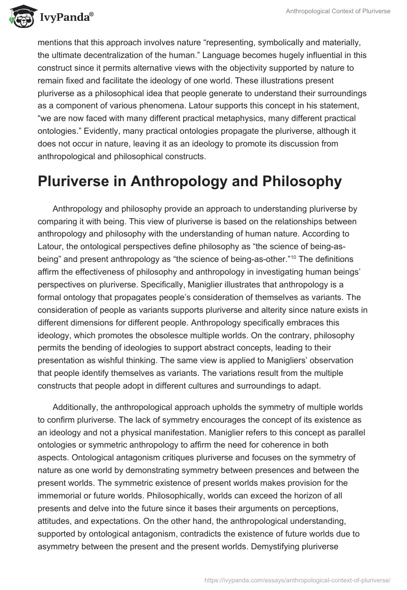 Anthropological Context of Pluriverse. Page 3