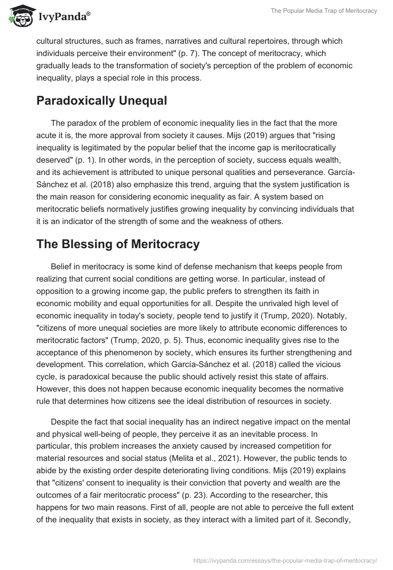 The Popular Media Trap of Meritocracy. Page 3