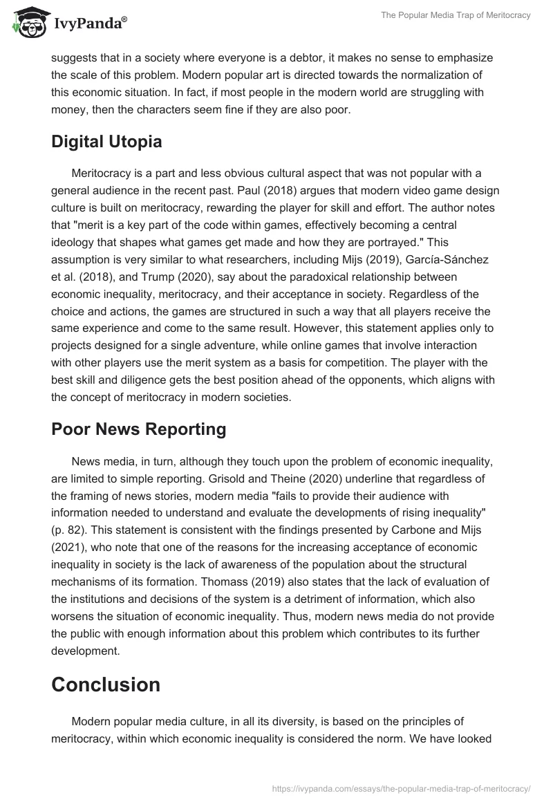 The Popular Media Trap of Meritocracy. Page 5