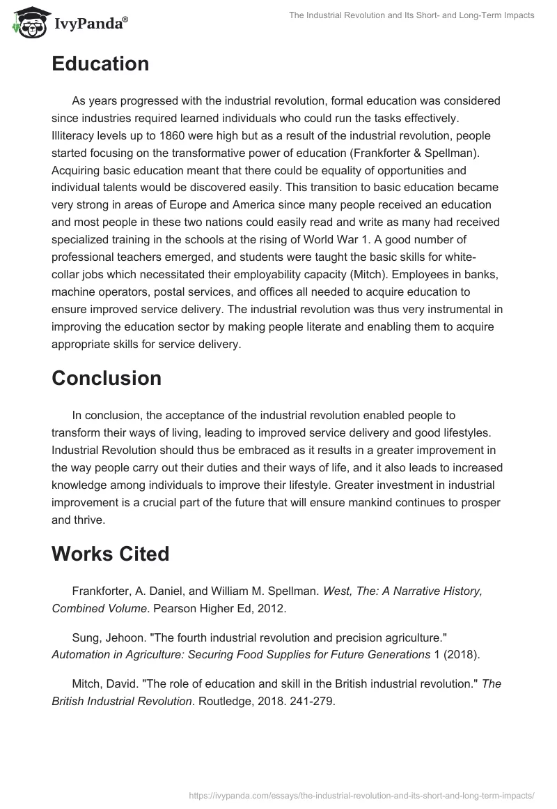 The Industrial Revolution and Its Short- and Long-Term Impacts. Page 2
