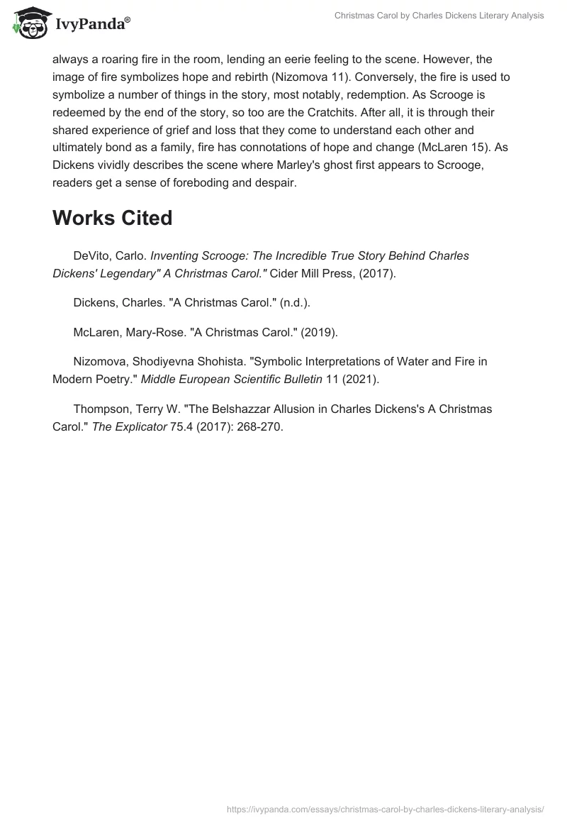 "Christmas Carol" by Charles Dickens Literary Analysis. Page 3