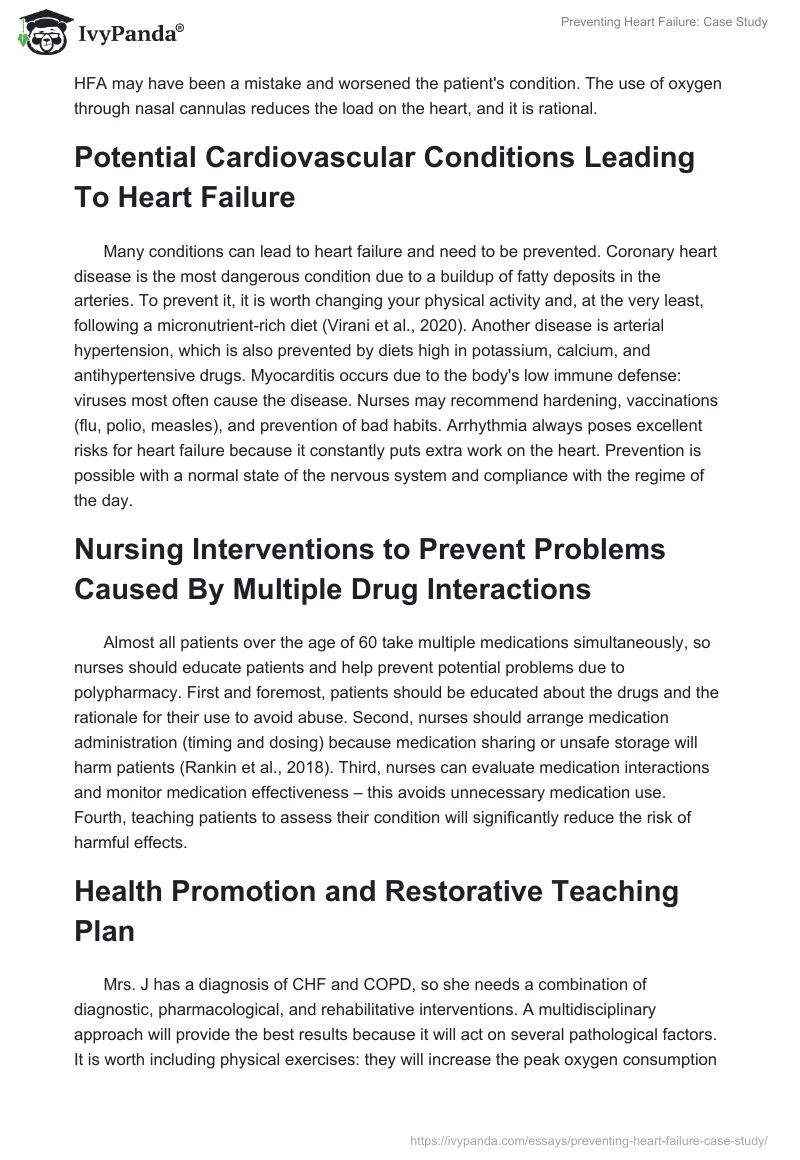 Preventing Heart Failure: Case Study. Page 2