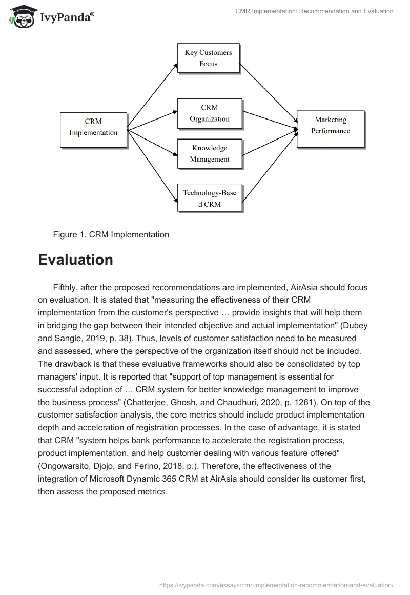 CMR Implementation: Recommendation and Evaluation. Page 3