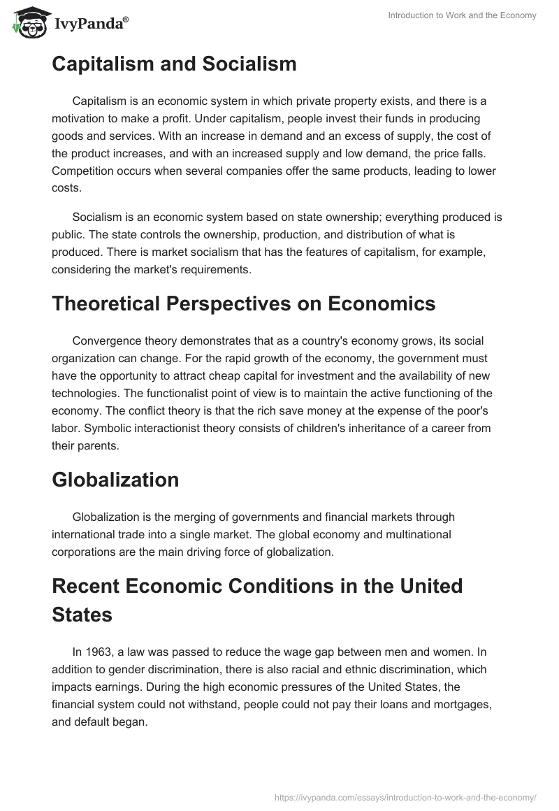 Introduction to Work and the Economy. Page 2