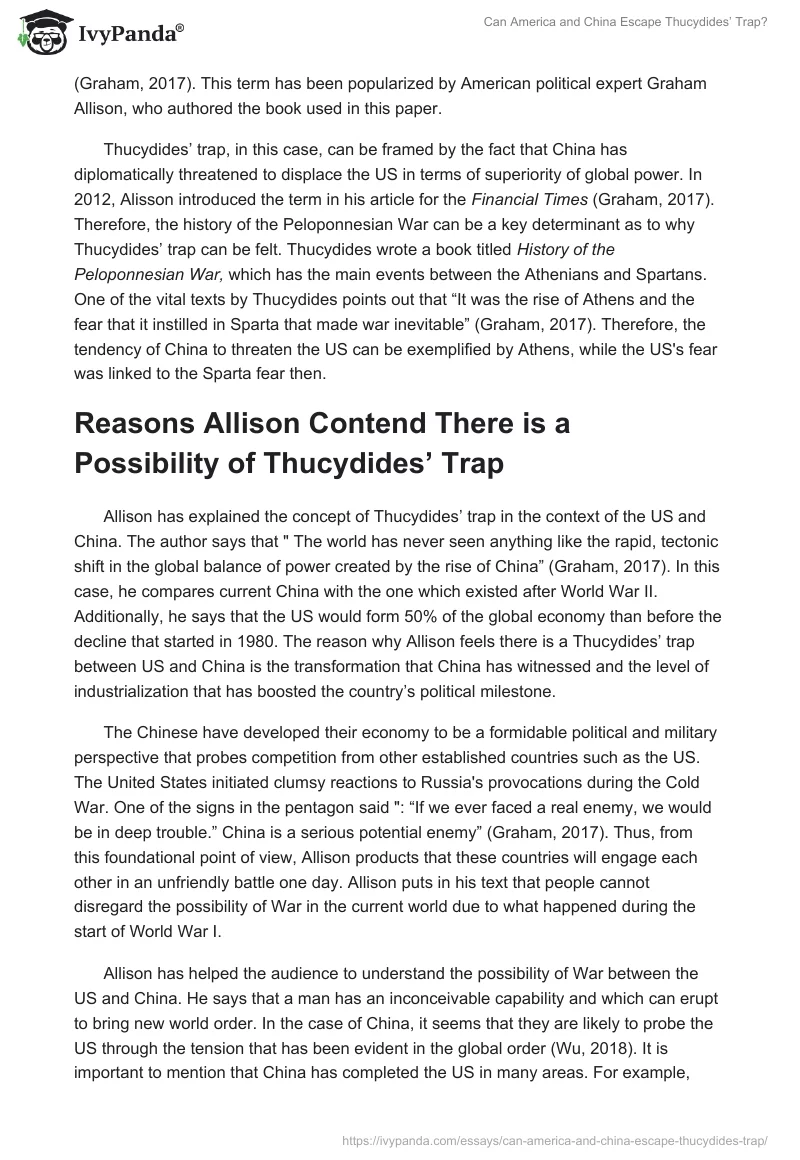 Can America and China Escape Thucydides’ Trap?. Page 2