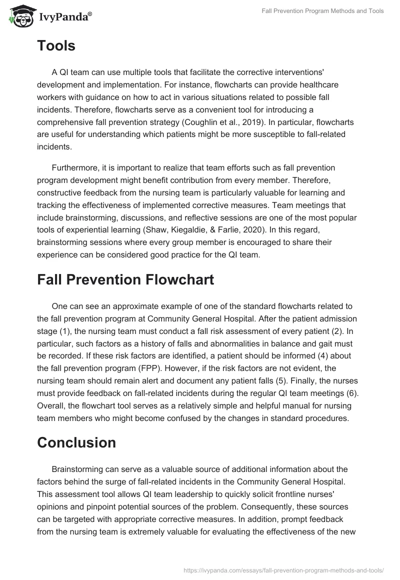 Fall Prevention Program Methods and Tools. Page 4