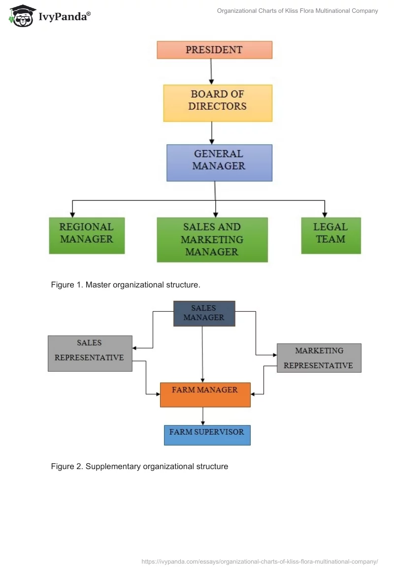 Organizational Charts of Kliss Flora Multinational Company. Page 2