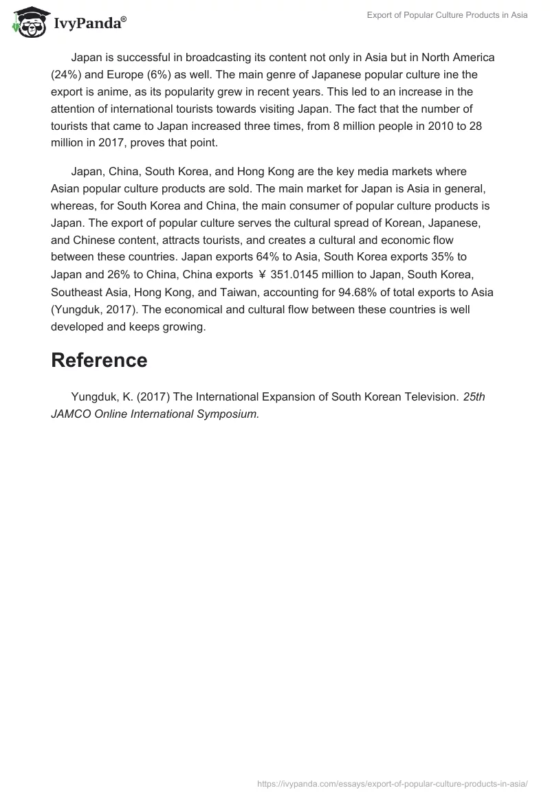 Export of Popular Culture Products in Asia. Page 2