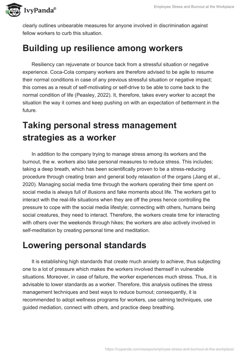Employee Stress and Burnout at the Workplace. Page 3