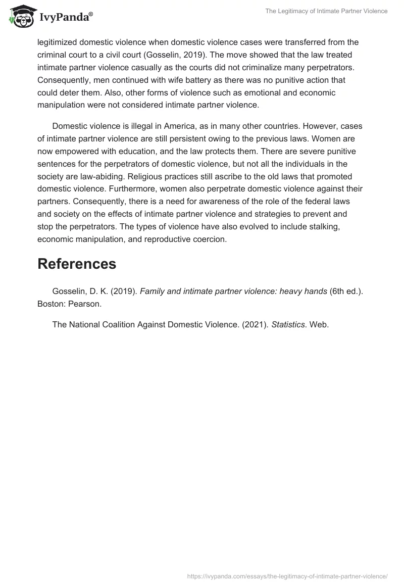 The Legitimacy of Intimate Partner Violence. Page 2