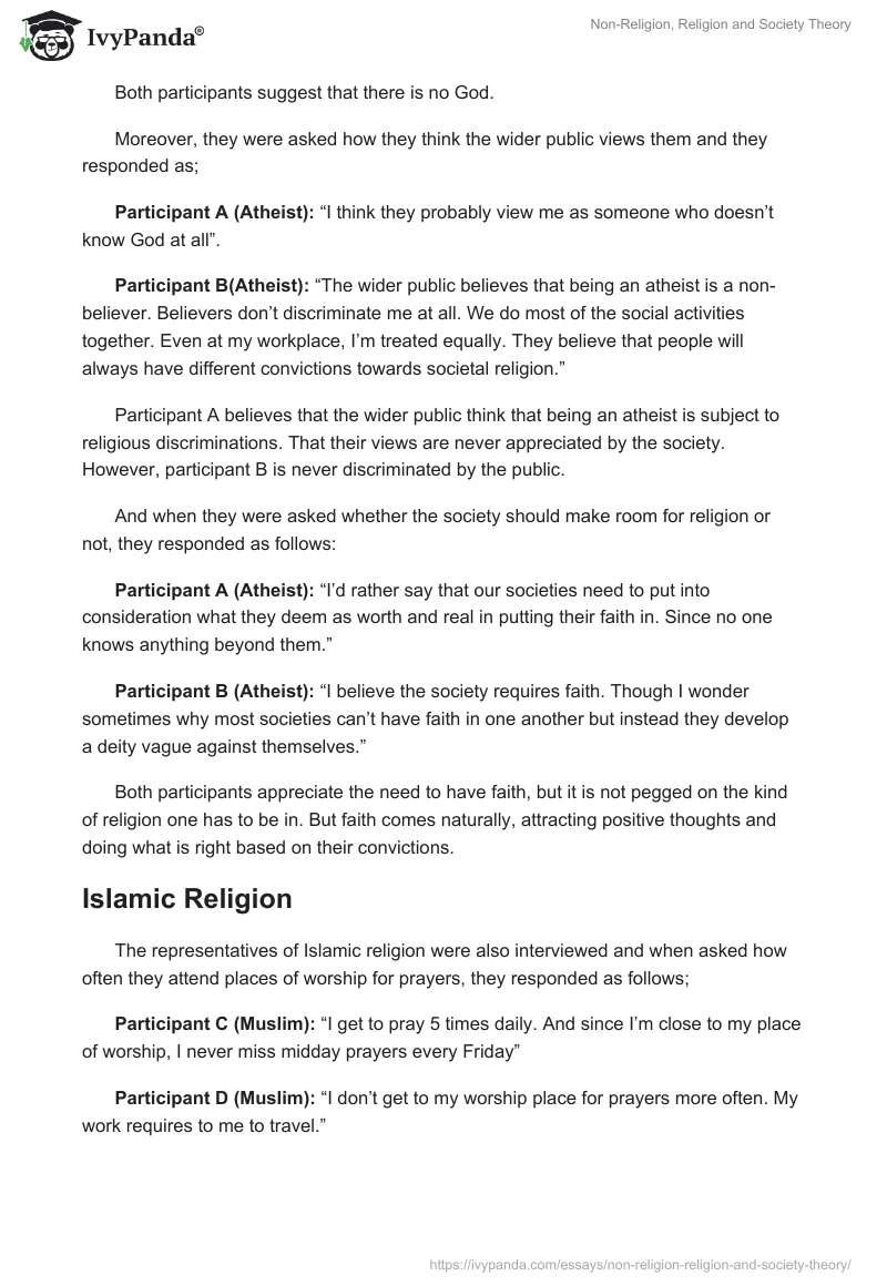 Non-Religion, Religion and Society Theory. Page 3