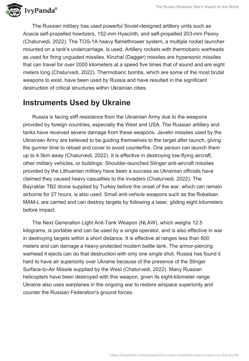 The Russo-Ukrainian War's Impact on the World. Page 2