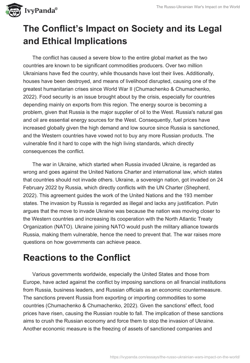 The Russo-Ukrainian War's Impact on the World. Page 3