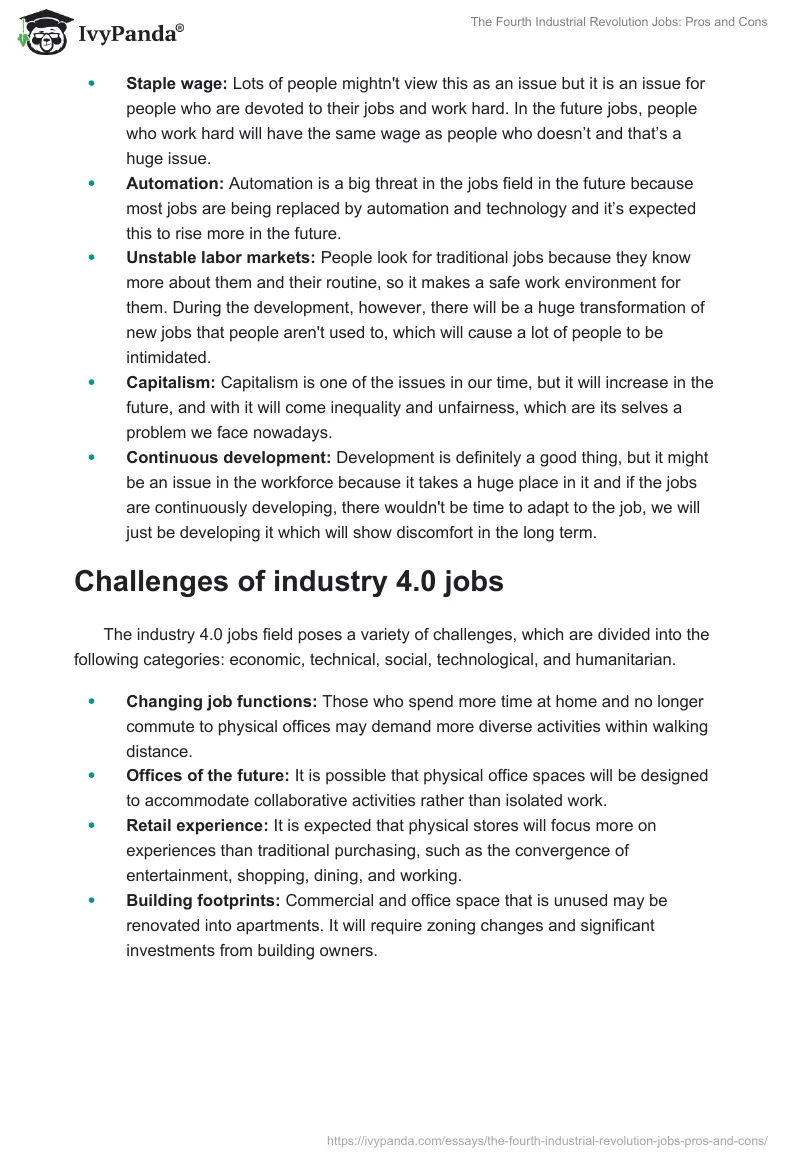 The Fourth Industrial Revolution Jobs: Pros and Cons. Page 4