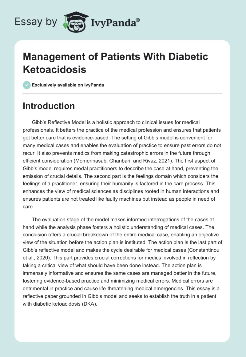 Management of Patients With Diabetic Ketoacidosis. Page 1