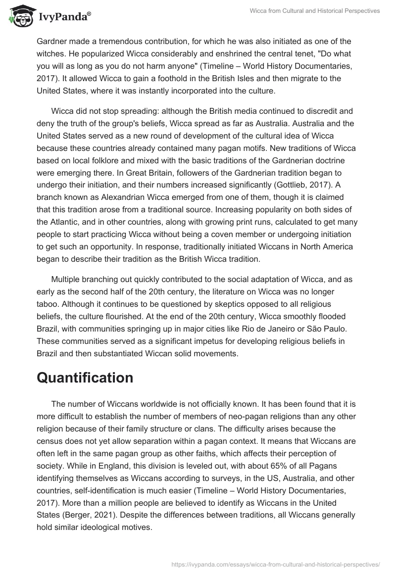 Wicca from Cultural and Historical Perspectives. Page 2
