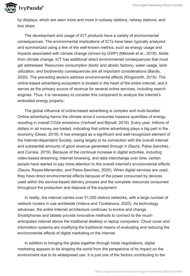 How Digital Marketing Affects Climate. Page 2