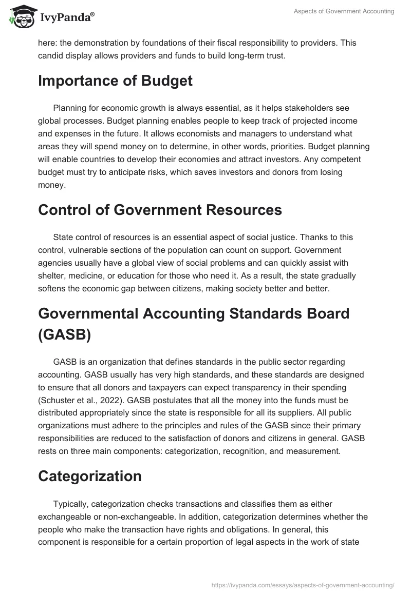 Aspects of Government Accounting. Page 2