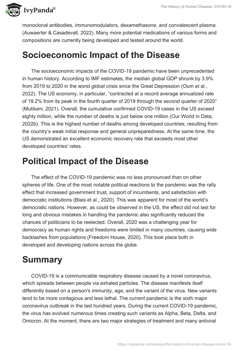 The History of Human Disease: COVID-19. Page 3