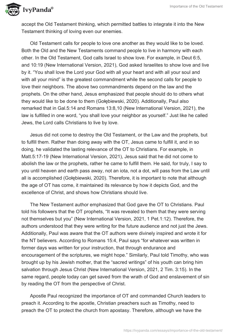 Importance of the Old Testament. Page 3