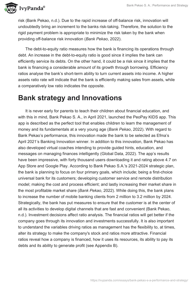 Bank Pekao S. A.: Performance and Strategy. Page 4