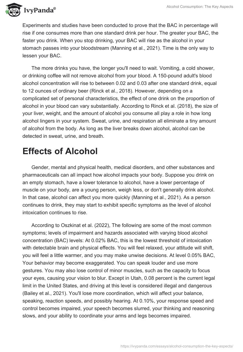 Alcohol Consumption: The Key Aspects. Page 2