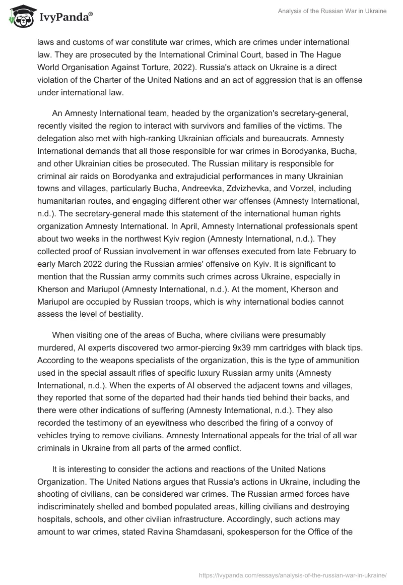 Analysis of the Russian War in Ukraine. Page 3