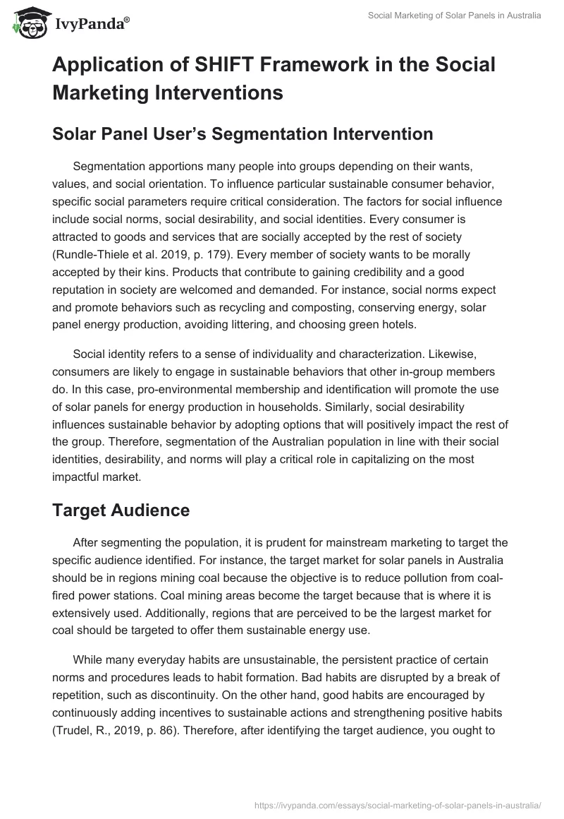 Social Marketing of Solar Panels in Australia. Page 2