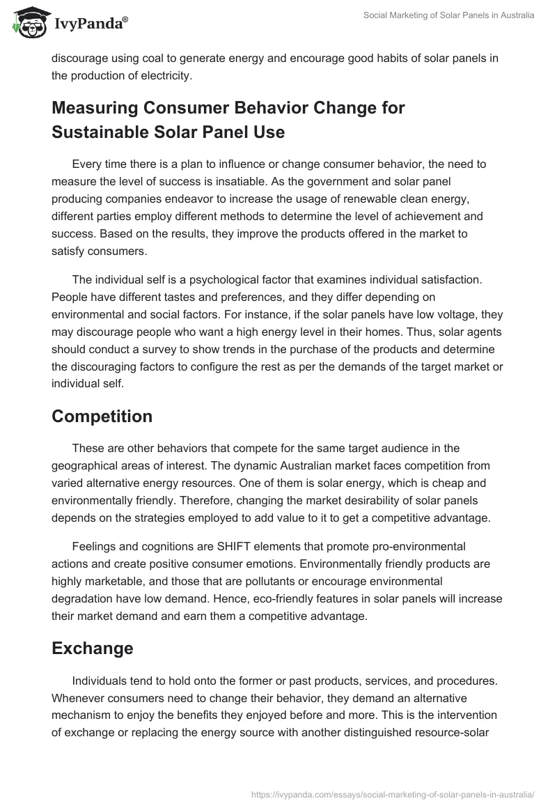 Social Marketing of Solar Panels in Australia. Page 3