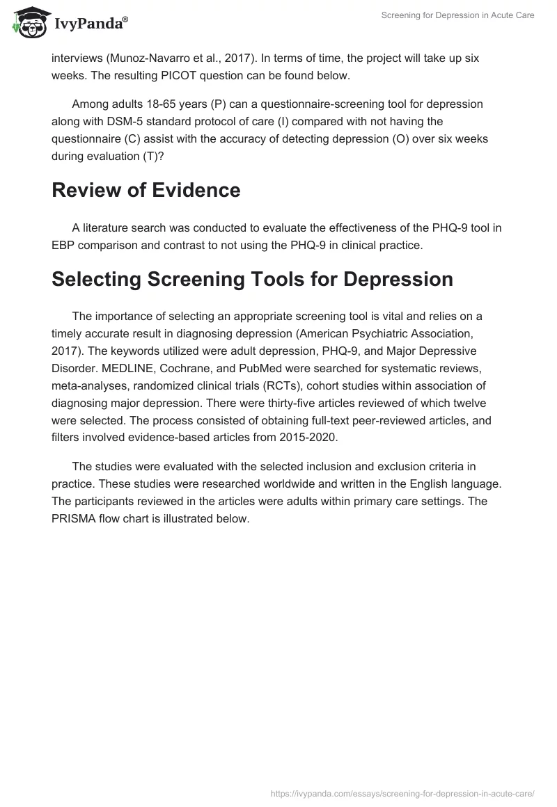 Screening for Depression in Acute Care. Page 3